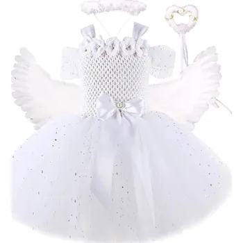 Karnevalový kostým Andělský kostým s křídly a tutu sukní - Set s křídly,6 let