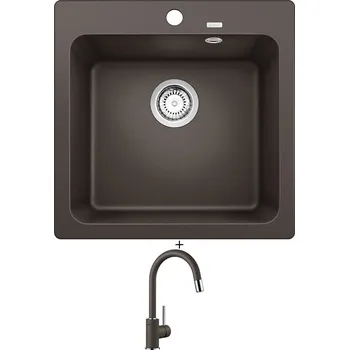 Granitový dřez SET Blanco NAYA 5 kávová 526585 + Blanco MIDA-S kávová 521461