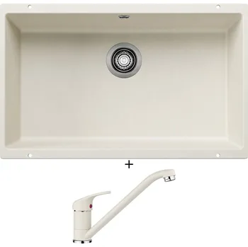 Granitový dřez Dřez pod desku SET Blanco ROTAN 700 U bílá soft 527147 + Blanco DARAS bílá soft 526935