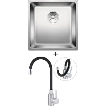 Nerezový dřez SET Blanco ANDANO 400-IF nerez hedvábný lesk 522957 + Deante NEO LUNO BOC B720 nerez