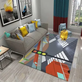 Koberec Barevný dětský dopravní koberec - 12,120x160cm