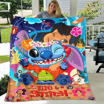 deka Roztomilá flanelová deka s motivem Stitche - 11,150x200cm