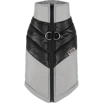 Obleček pro psa Vesta pro psy s černým pruhem (šedá) Velikost: S