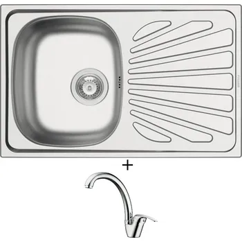 Nerezový dřez Nerezový dřez SET Pyramis CRETA 1B 1D MARGARITA nerez + Pyramis OSSIA chrom