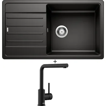 Kuchyňský dřez Granitový dřez SET BLANCO LEGRA XL 6 S černá 526087 + Blanco MILA černá matná 526657