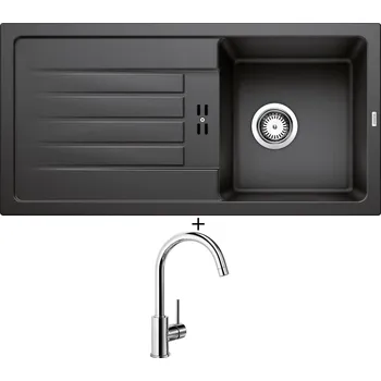 Granitový dřez Granitový dřez SET BLANCO FAVUM 45 S antracit 524227 + Blanco MIDA chrom 517742