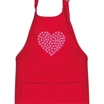 Kuchyňská zástěra Psí láska - Dětská zástěra na vaření - Univerzální velikost ( Červená )