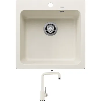 Kuchyňský dřez Granitový dřez SET Blanco NAYA 5 bílá soft 527127 + Blanco MILI bílá soft 527461