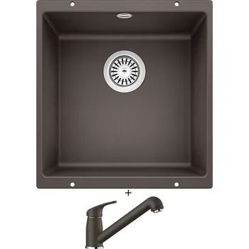 Kuchyňský dřez Dřez pod desku SET Blanco ROTAN 400 U kávová 521337 + Blanco DARAS-S kávová 517740