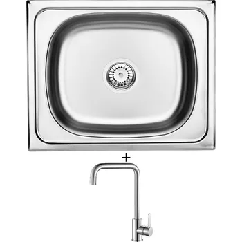 Nerezový dřez Nerezový dřez SET Deante ZEU 010A nerez + Laveo BONA BAB 265D nerez