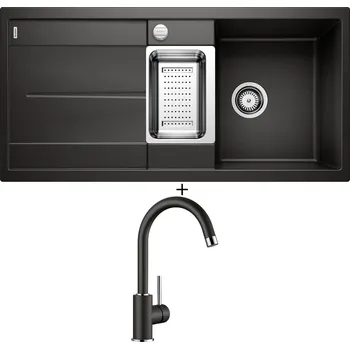 Granitový dřez Granitový dřez SET Blanco METRA 6 S černá s excentrem 525926 + Blanco MIDA černá 526145