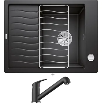 Granitový dřez Granitový dřez SET Blanco ELON 45 S antracit + excentrické ovládání + Blanco DARAS-S antracit 517732