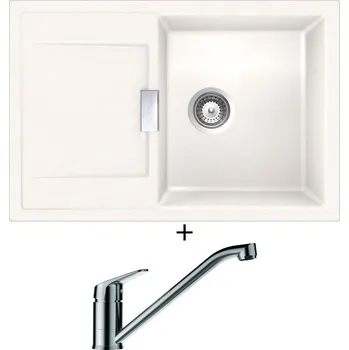 Kuchyňský dřez Granitový dřez SET Schock MONO D-100 Polaris + Schock EVINAS 577000 nerez