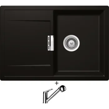 Granitový dřez Granitový dřez SET Schock MONO D-100S Night + Schock COSMO 525122 chrom