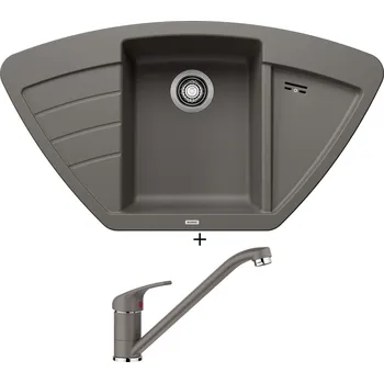 Granitový dřez Granitový dřez SET Blanco ZIA 9 E šedá vulkán 527395 + Blanco DARAS šedá vulkán 526934