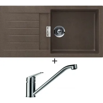 Granitový dřez Granitový dřez SET Schock SIGNUS D-100L Bronze + Schock EVINAS 577000 nerez