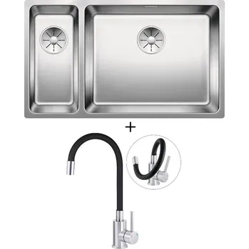 Nerezový dřez Dřez pod desku SET Blanco ANDANO 500/180-U nerez hedvábný lesk 522989 + Deante NEO LUNO BOC B720 nerez