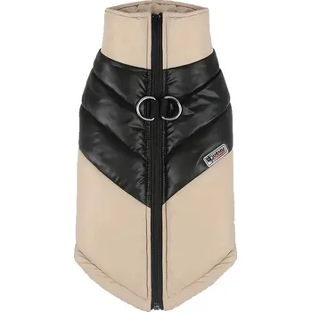 Obleček pro psa Vesta pro psy s černým pruhem (béžová) Velikost: S