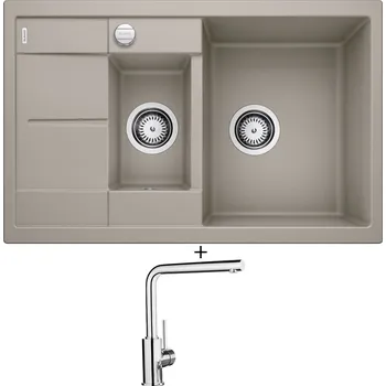 Granitový dřez Granitový dřez SET Blanco METRA 6 S Compact tartufo s excentrem 517353 + Blanco MILA chrom 519414