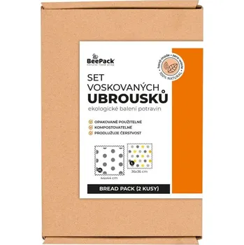 Sáček na potraviny BeePack Set voskovaných sáčků Bread pack L + XL 2 ks