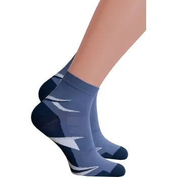 Pánské ponožky Pánské kotníkové ponožky Steven Barva/Velikost: jeans / 41/43