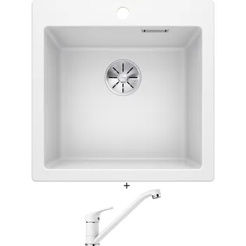 Granitový dřez Granitový dřez SET Blanco PLEON 5 bílá 521672 + Blanco DARAS bílá 517724