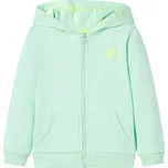 vidaXL Dětská mikina s kapucí na zip jasně zelená 128