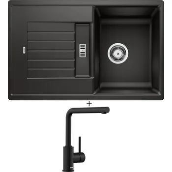 Granitový dřez Granitový dřez SET Blanco ZIA 45 S černá 526013 + Blanco MILA černá matná 526657