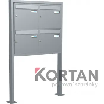 Železářství Poštovní schránka A-01 - volně stojící ve stojanu z JPU profilu - lakovaná RAL 9016 - dopravní bílá