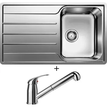 Nerezový dřez SET Blanco LEMIS 45 S-IF nerez kartáčovaný 523030 + Blanco DARAS-S chrom 517731