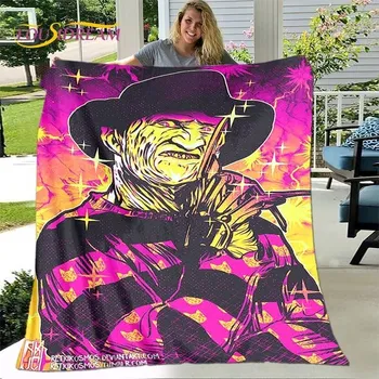 deka Teplá flanelová deka s hororovými postavami - 15,130x150cm