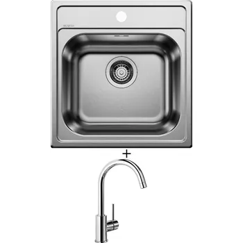 Nerezový dřez Nerezový dřez SET Blanco DANA 45 Nerez přírodní lesk 525322 + Blanco MIDA chrom 517742