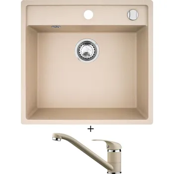 Granitový dřez Granitový dřez SET Pyramis CAMEA (50x53) 1B béžová + Pyramis ASALIA béžová
