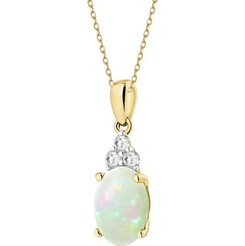 Přívěsek Zlatý přívěsek s brilianty a opálem - ryzost 585 - 103.837