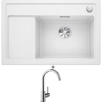 Granitový dřez Granitový dřez SET Blanco ZENAR XL 6 S Compact bílá 523778 + Blanco MIDA chrom 517742