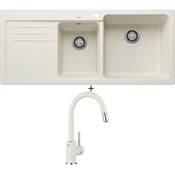 Granitový dřez Granitový dřez SET Blanco NAYA 8 S bílá soft 527132 + Blanco MIDA-S bílá soft 526968