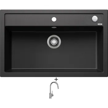 Granitový dřez Granitový dřez SET Blanco DALAGO 8 antracit s excentrem 516629 + Blanco MIDA-S chrom 521454