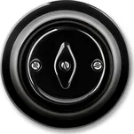 ABB DECENTO Přepínač křížový, otočný, bezšroubové svorky, řazení 7, černá - porcelán