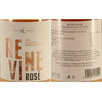 Víno Víno Nealkoholické perlivé REVINE rosé 0.75 l - Michlovský
