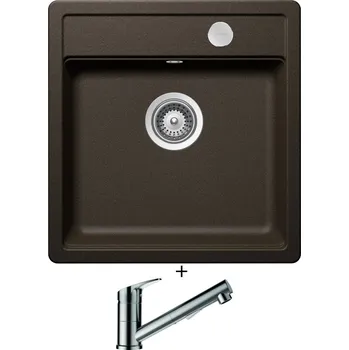 Granitový dřez Granitový dřez SET Schock MONO N-100S Bronze + Schock EVINAS 577120 nerez