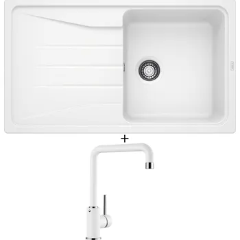 Granitový dřez Granitový dřez SET Blanco SONA 5 S bílá 519674 + Blanco MILI bílá 523107