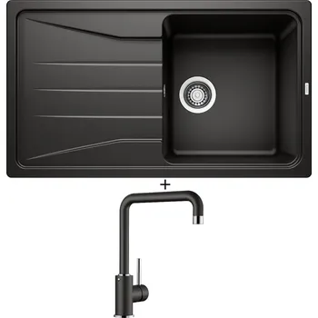 Granitový dřez SET Blanco SONA 5 S černá 525972 + Blanco MILI černá 526159