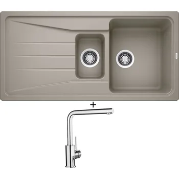 Granitový dřez SET Blanco SONA 6 S tartufo 519858 + Blanco MILA chrom 519414