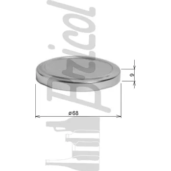 Víčko T.O. 66 Paster - stříbrná RTS pro styk s tuky a oleji TP