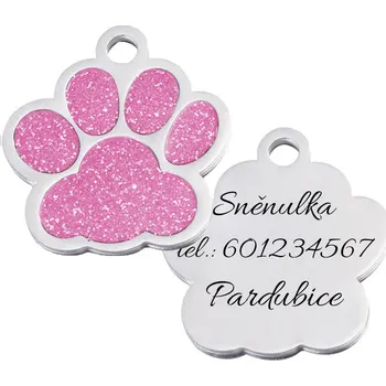 psí známka Šperky4U Ocelová psí známka - tlapka - PZ045-P