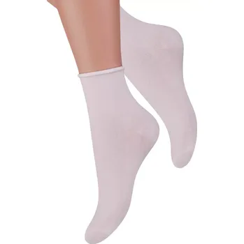 Dámské ponožky Dámské klasické jednobarevné ponožky STEVEN Barva/Velikost: šedá světlá / 35/37