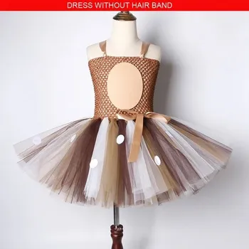 Karnevalový kostým Sobí dívčí kostým s tylovými šatičkami - Pouze šaty,44-88 | 45 cm