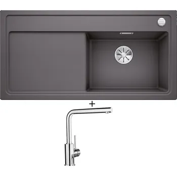 Granitový dřez Granitový dřez SET Blanco ZENAR XL 6 S šedá skála 523965 + Blanco MILA chrom 519414