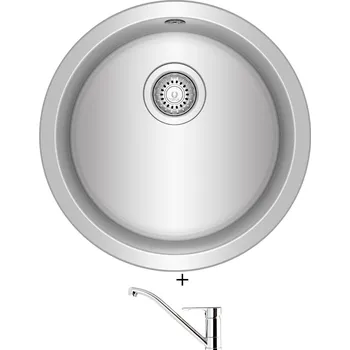 Nerezový dřez Nerezový dřez SET Teka STARBRIGHT 45 E-XN 1B RND X nerez + Teka ML CR chrom