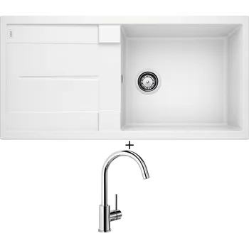 Granitový dřez Granitový dřez SET Blanco METRA XL 6 S bílá 515136 + Blanco MIDA chrom 517742